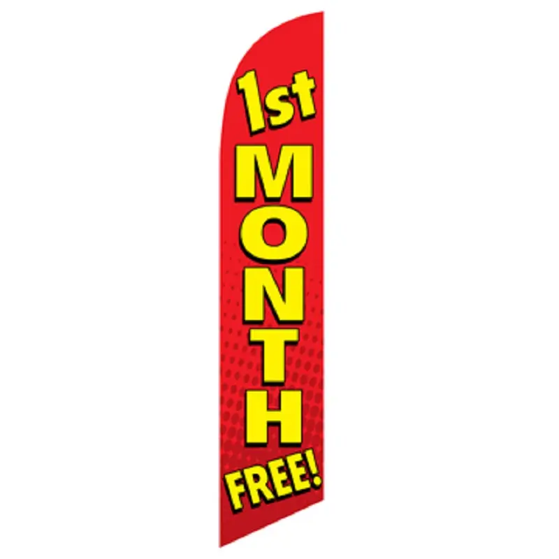 1st Month Free Banner Flag