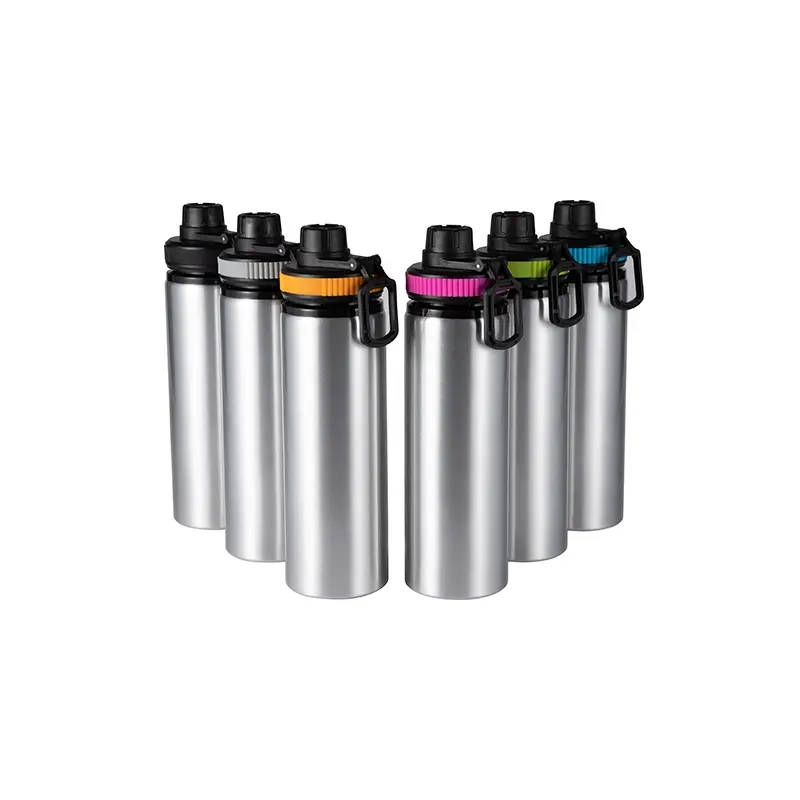 20 oz Alu Water Bottle with Color Cap Slv | Sublimation Blanks