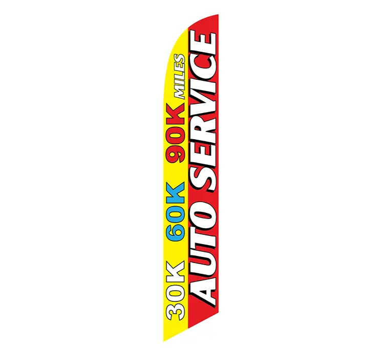 30K 60K 90K Auto Service Banner Flag