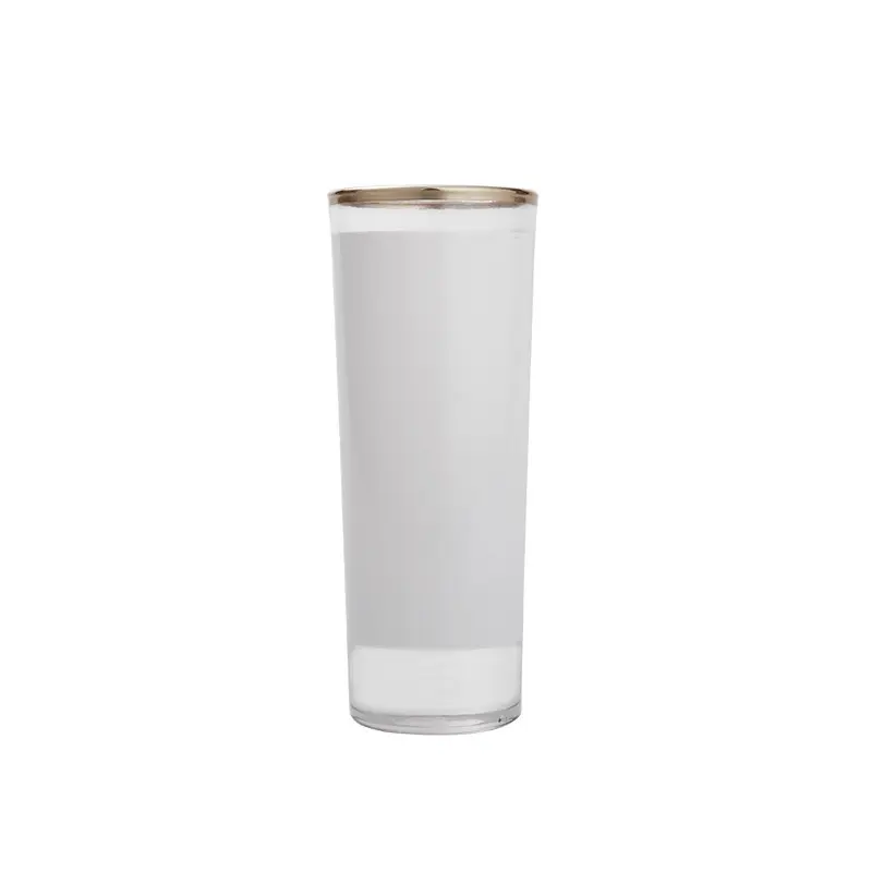 3oz Shot Glass with White Patch-gold | Sublimation Blanks