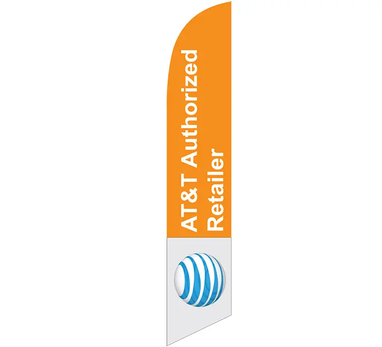 AT&T Authorized Retailer Orange Banner Flag