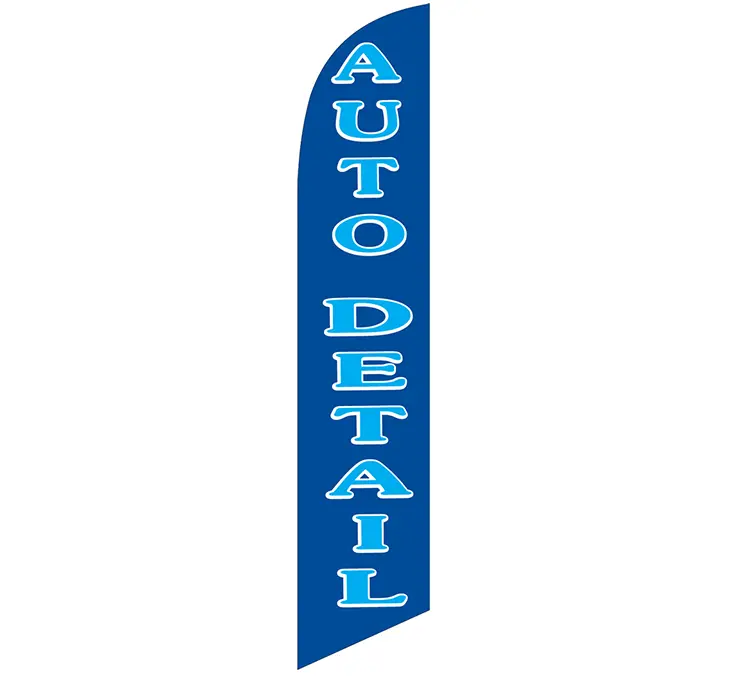 Auto Detail Blue Banner Flag