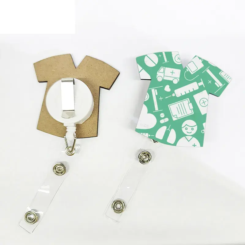 [PF-026010] Badge Reel Blank Mdf Name Tag | Sublimation blanks