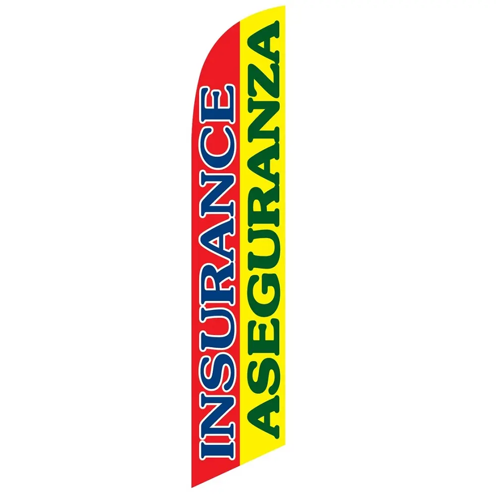 Bilingual Insurance Banner Flag