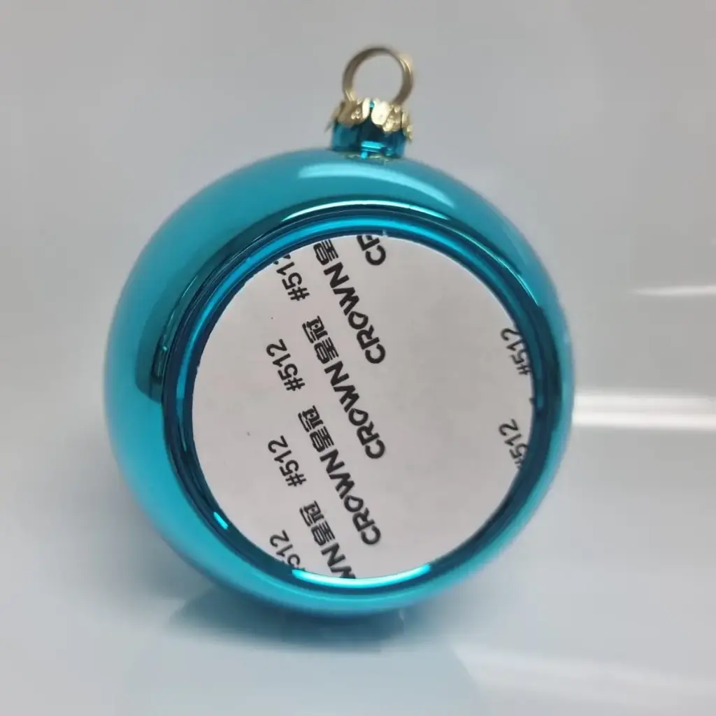 [PF-026056] Blue Christmas Tree Balls Plastic 3.5" | Sublimation Blanks