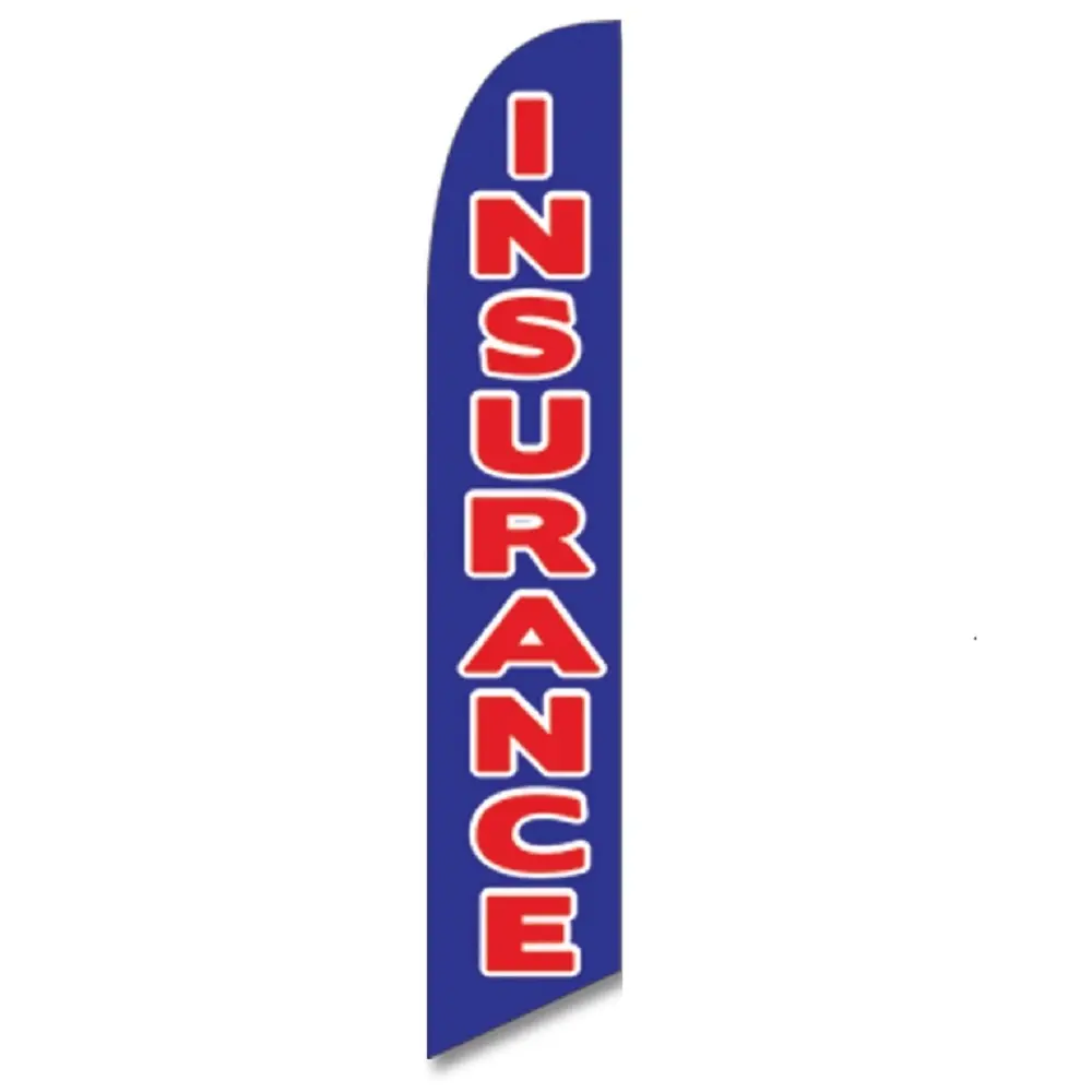 Blue Insurance Banner Flag