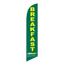 Breakfast Subway Banner Flag Green