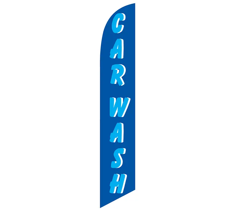 Car Wash Blue Banner Flag 5023