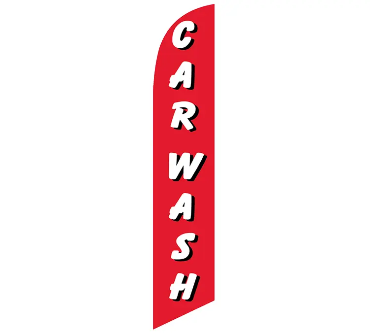 Car Wash Red Banner Flag 5146