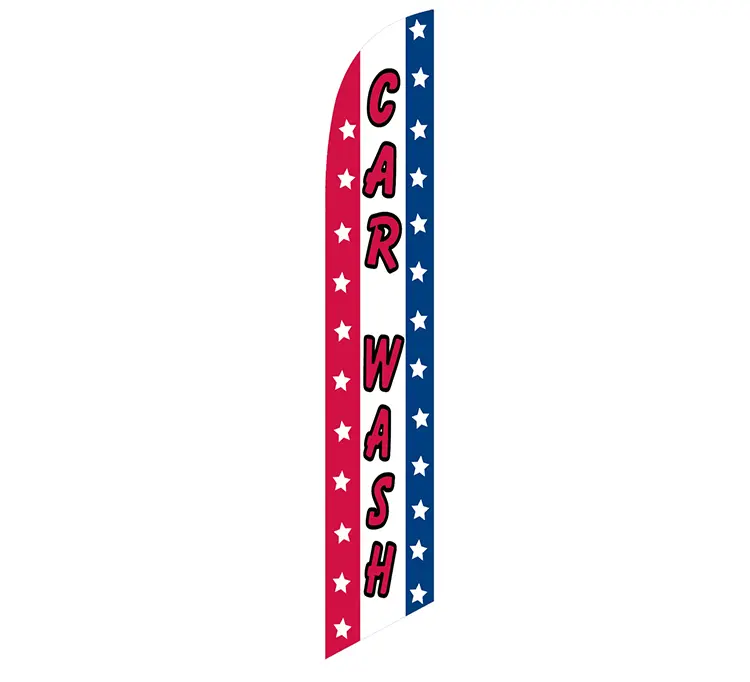 Car Wash Stars Banner Flag
