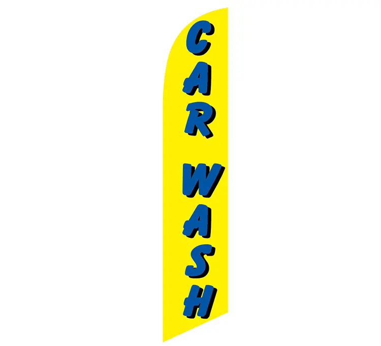 Car Wash Yellow Banner Flag