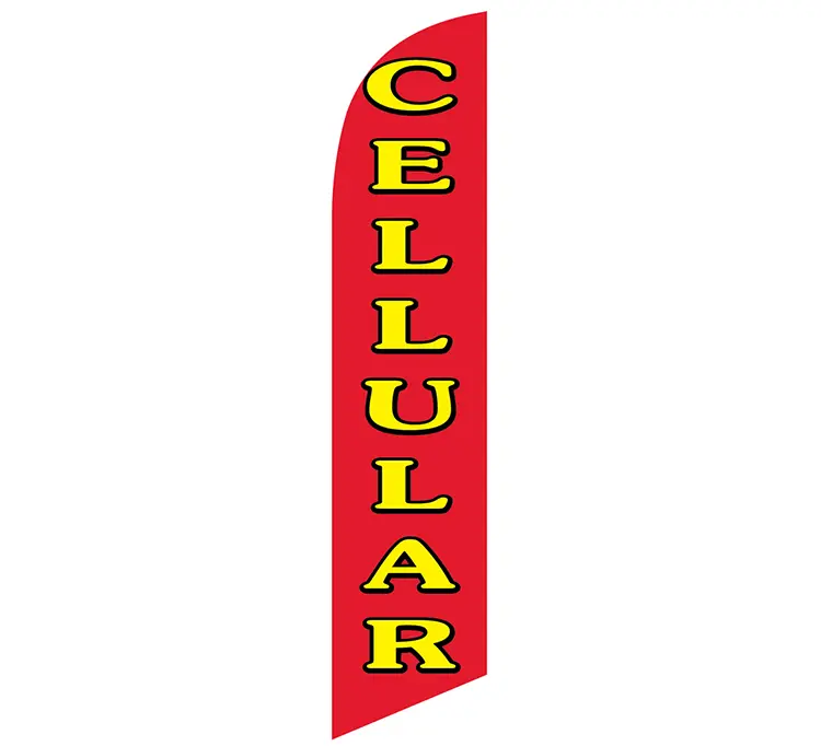 Cellular Red Banner Flag