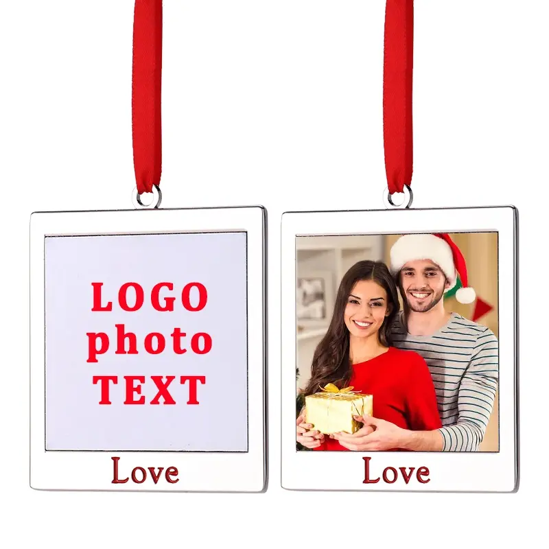 Christmas Metal Frame Ornaments | Sublimation blanks