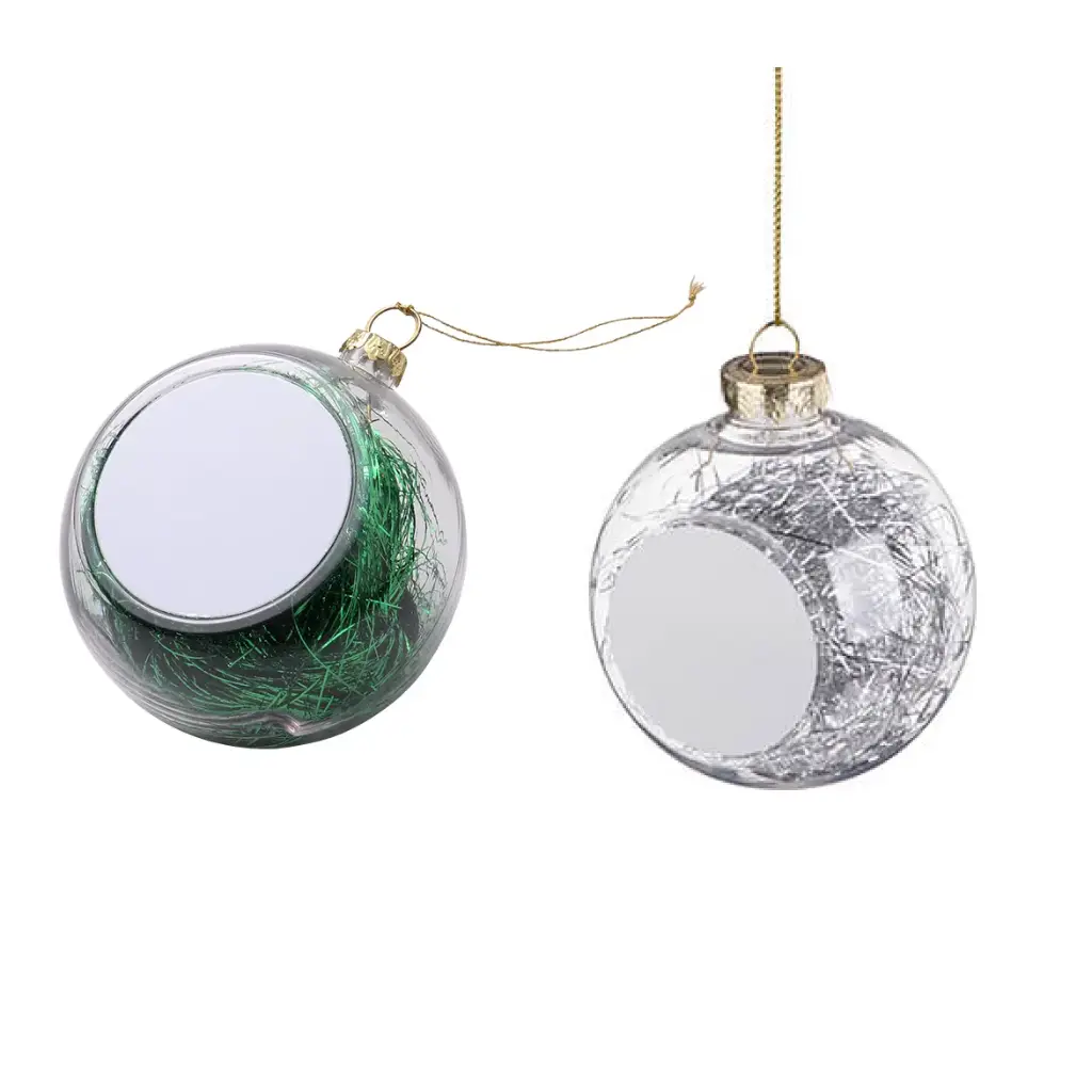 [PF-026226] Christmas Tree Transparent Balls Plastic | Sublimation Blanks