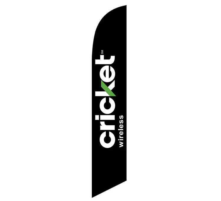 Cricket Wireless Black Banner Flag