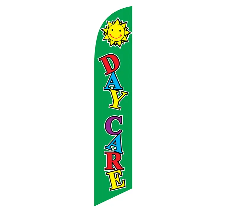 Day Care Green Banner Flag