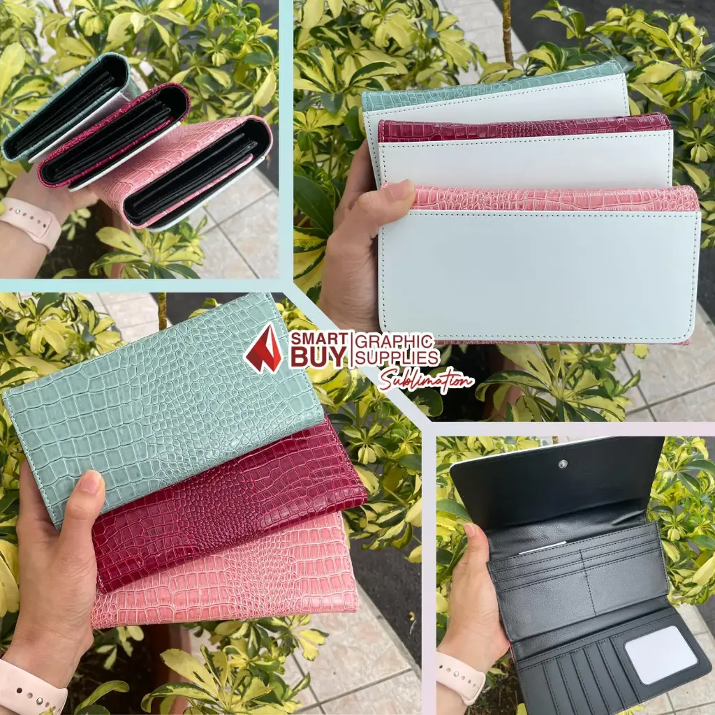 Faux crocodile skin 3 Fold wallet | Sublimation blanks