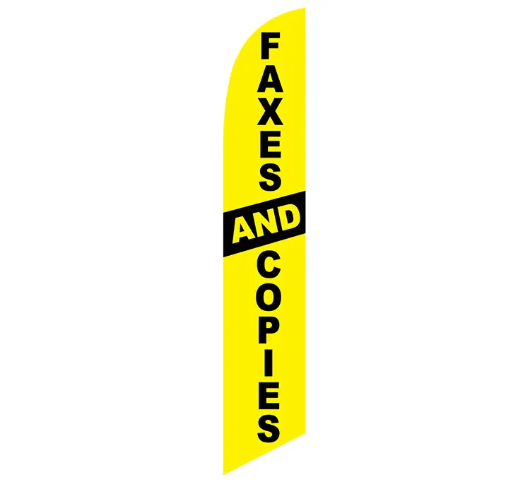 Faxes and Copies Banner Flag