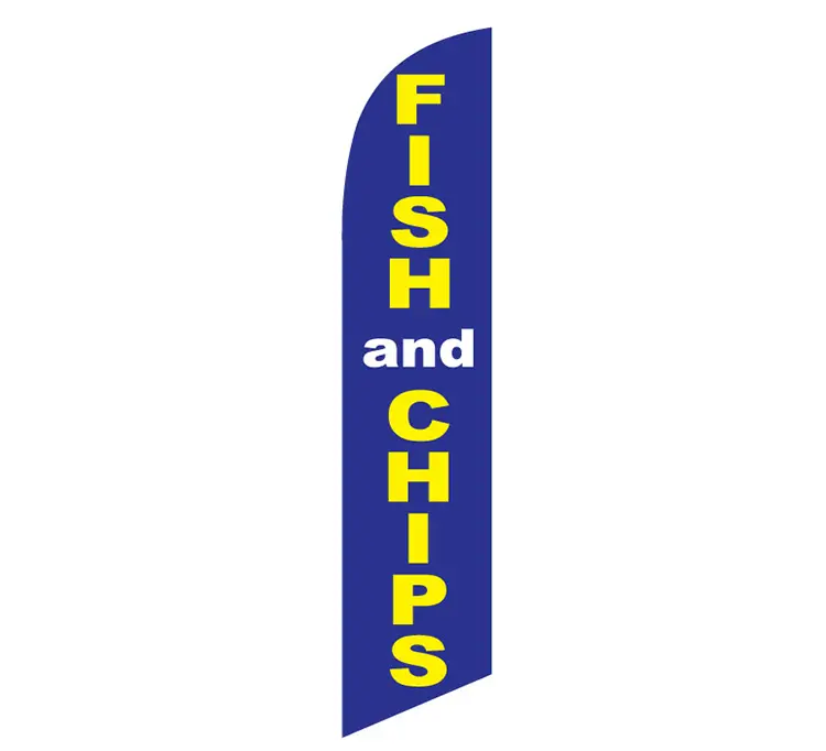 Fish And Chips Banner Flag