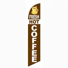 Fresh Hot Coffee Banner Flag