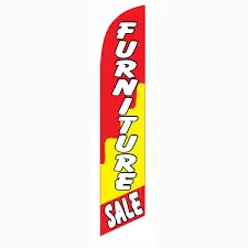Furniture Sale Banner Flag Red and Yellow