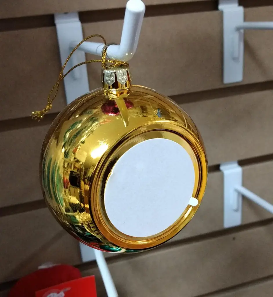 Gold Christmas Tree Balls Plastic 3.5" | Sublimation Blanks