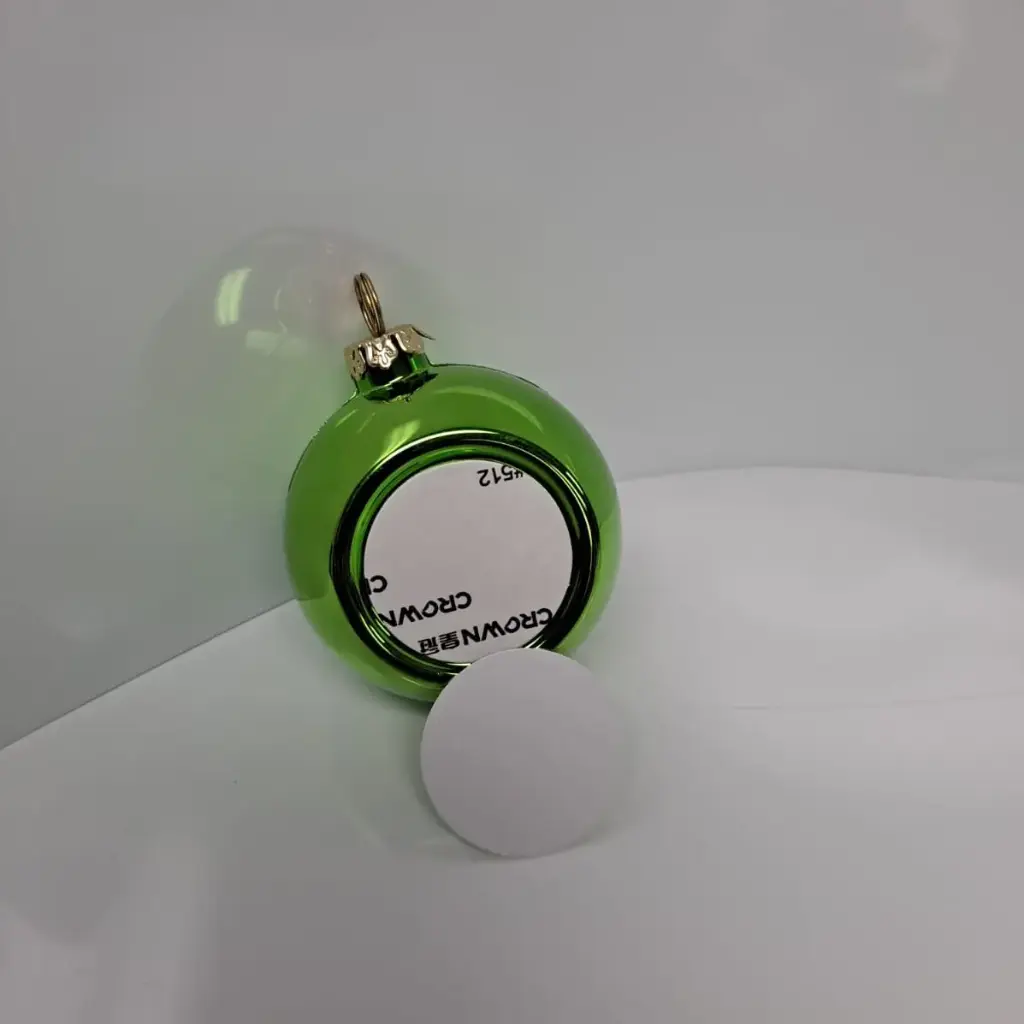 Green Christmas Tree Balls Plastic | Sublimation Blanks