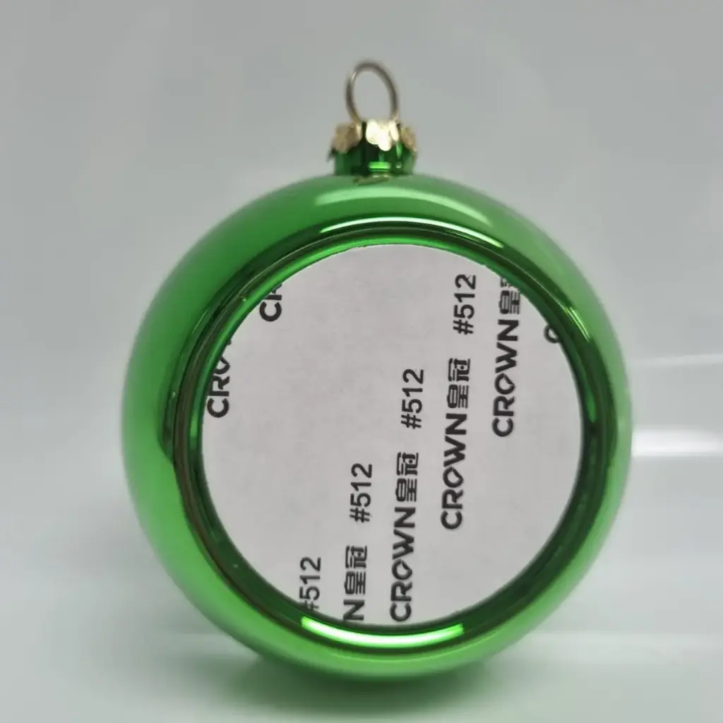 Green Christmas Tree Balls Plastic 3.5" | Sublimation Blanks