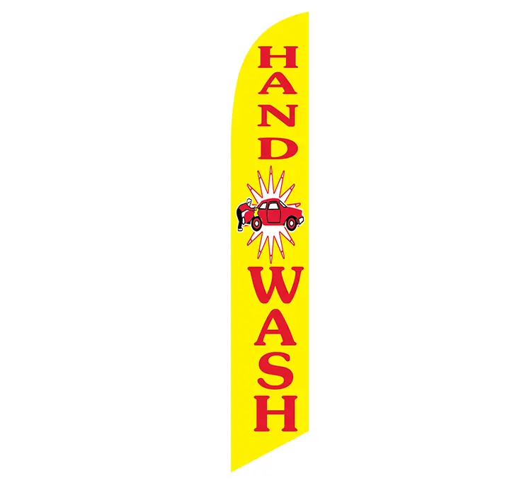 Hand Wash Yellow Banner Flag
