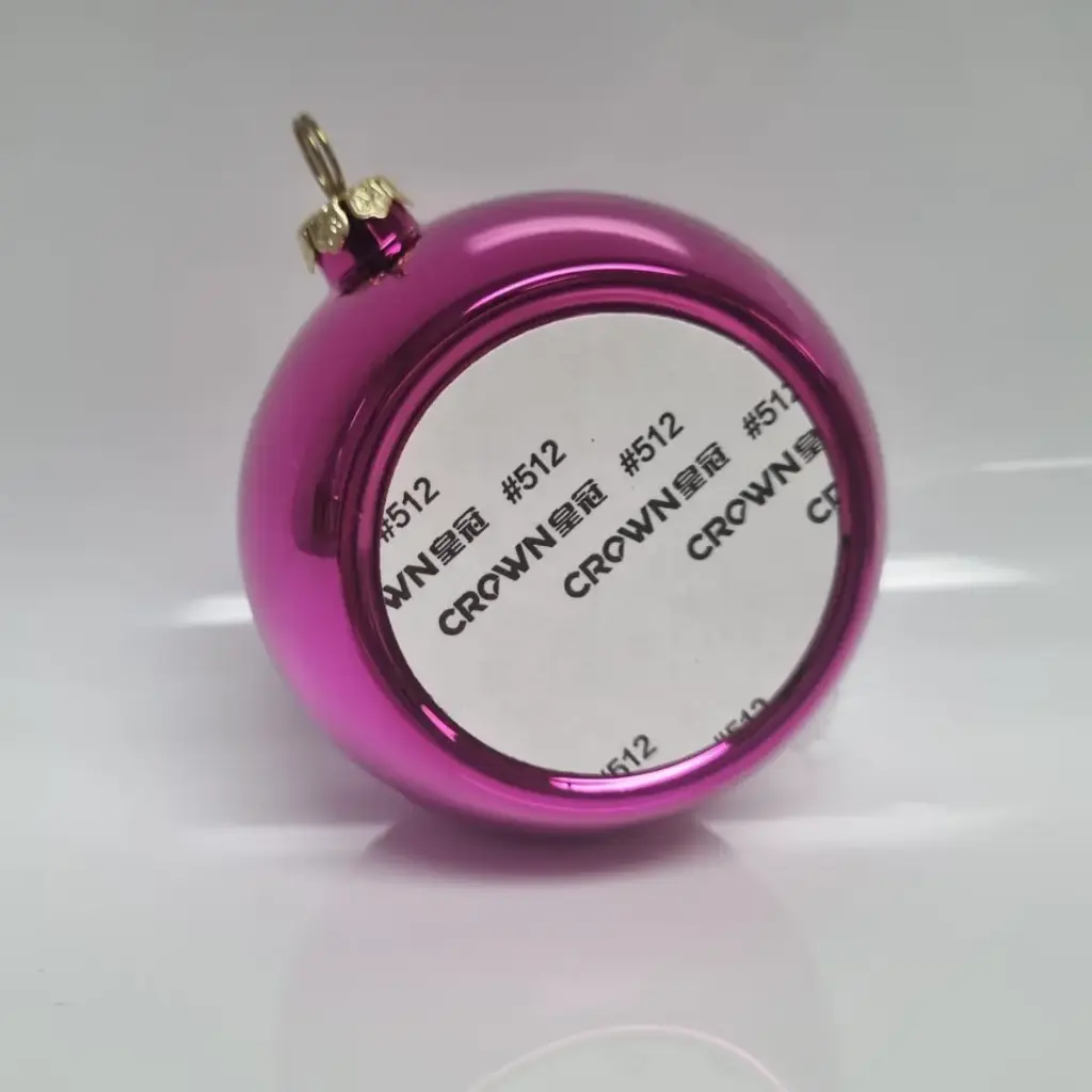 Magenta Christmas Tree Balls Plastic 3,5" | Sublimation Blanks