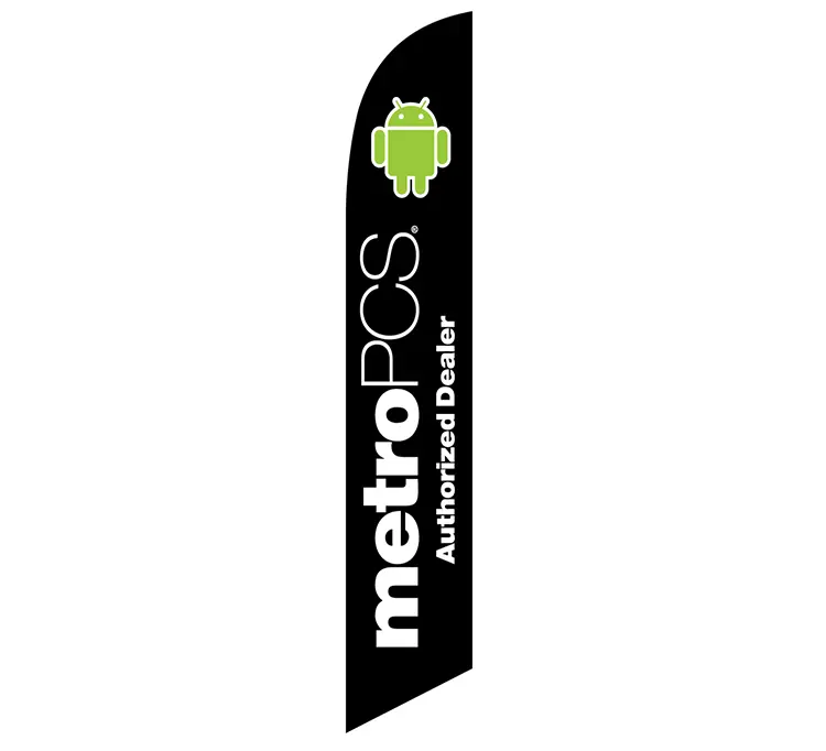 Metro PCS Authorized Dealer Black Banner Flag
