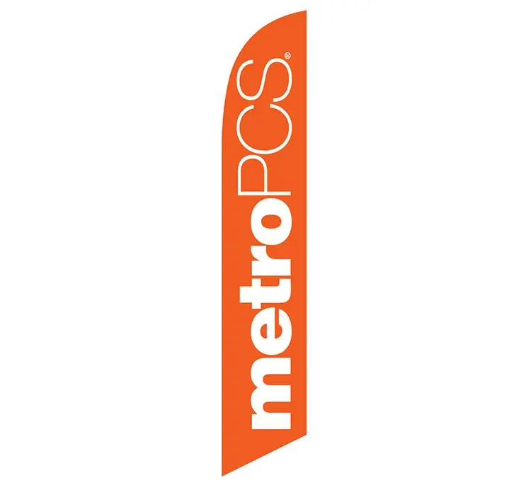 Metro PCS Orange Banner Flag