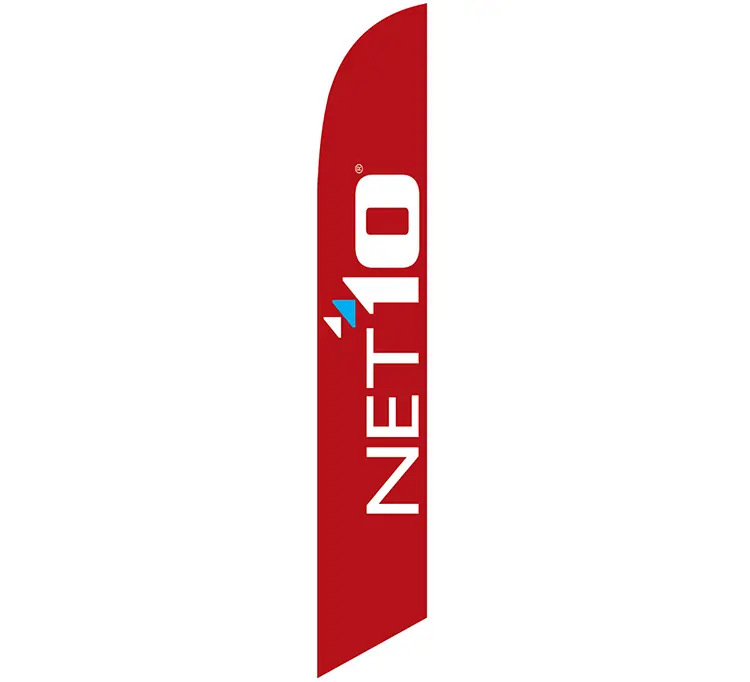 Net 10 Red Banner Flag