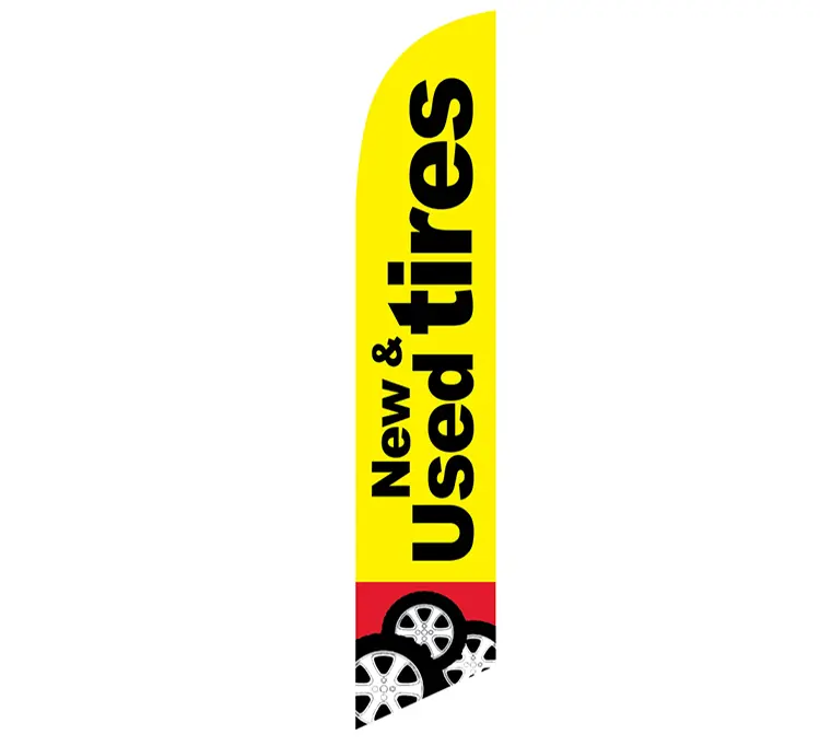 New & Used Tires Banner Flag