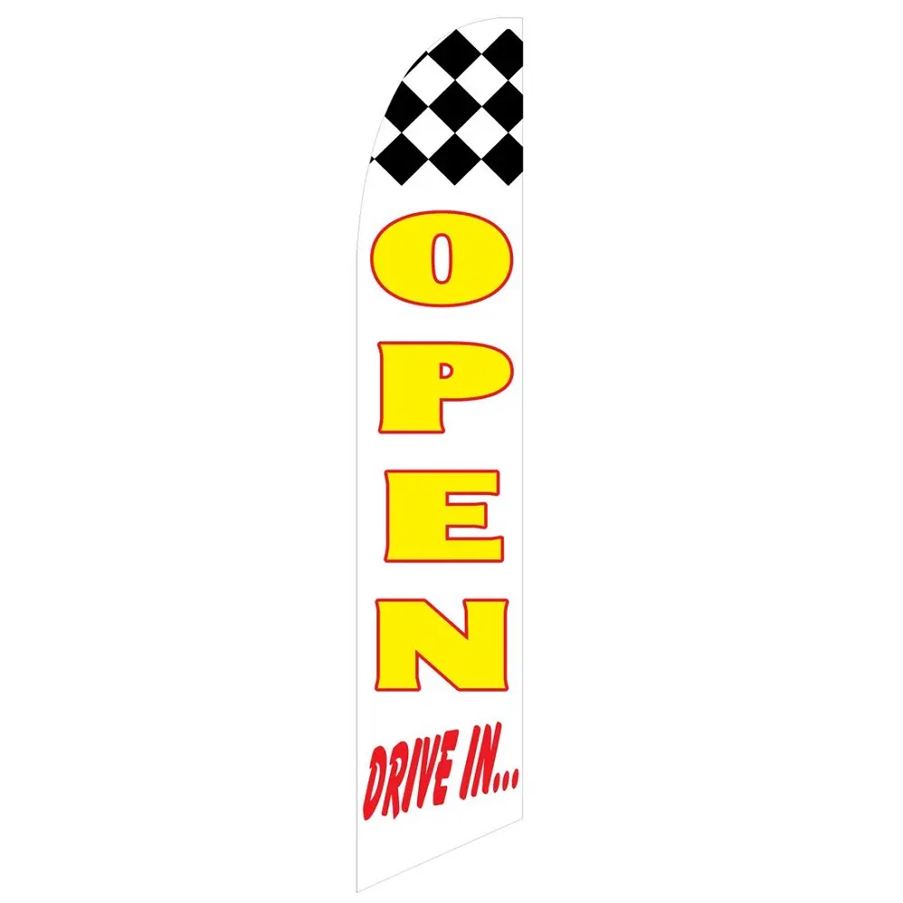 Open Drive In Banner Flag