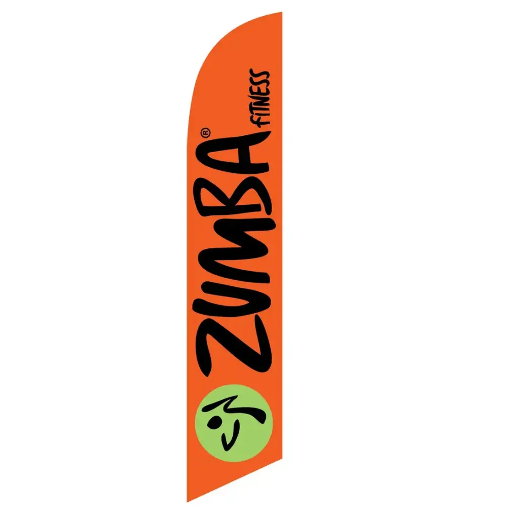 [PF-027111] Orange Zumba Banner Flag