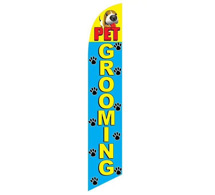 Pet Grooming Banner Flag