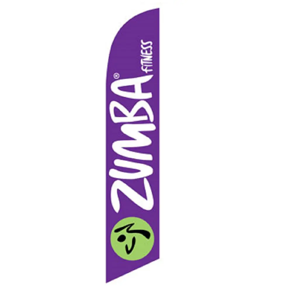 Purple Zumba Banner Flag