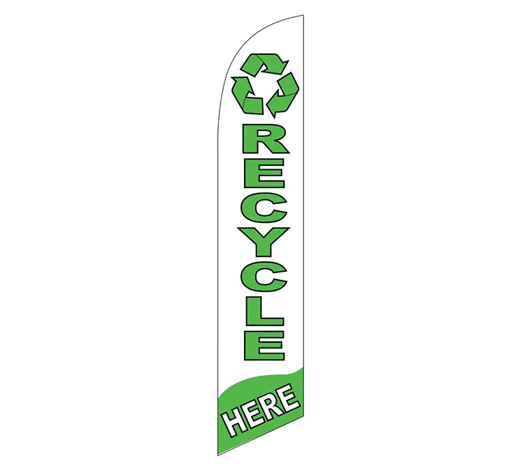 [PF-027406] Recycle Here Banner Flag