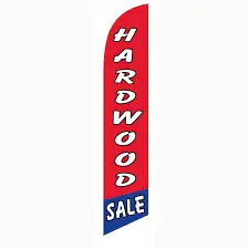 Red Hardwood Sale Banner Flag