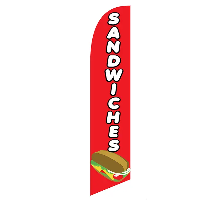 [PF-000473] Sandwiches Banner Flag