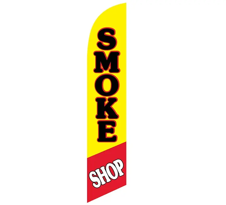 Smoke Shop Yellow Banner Flag