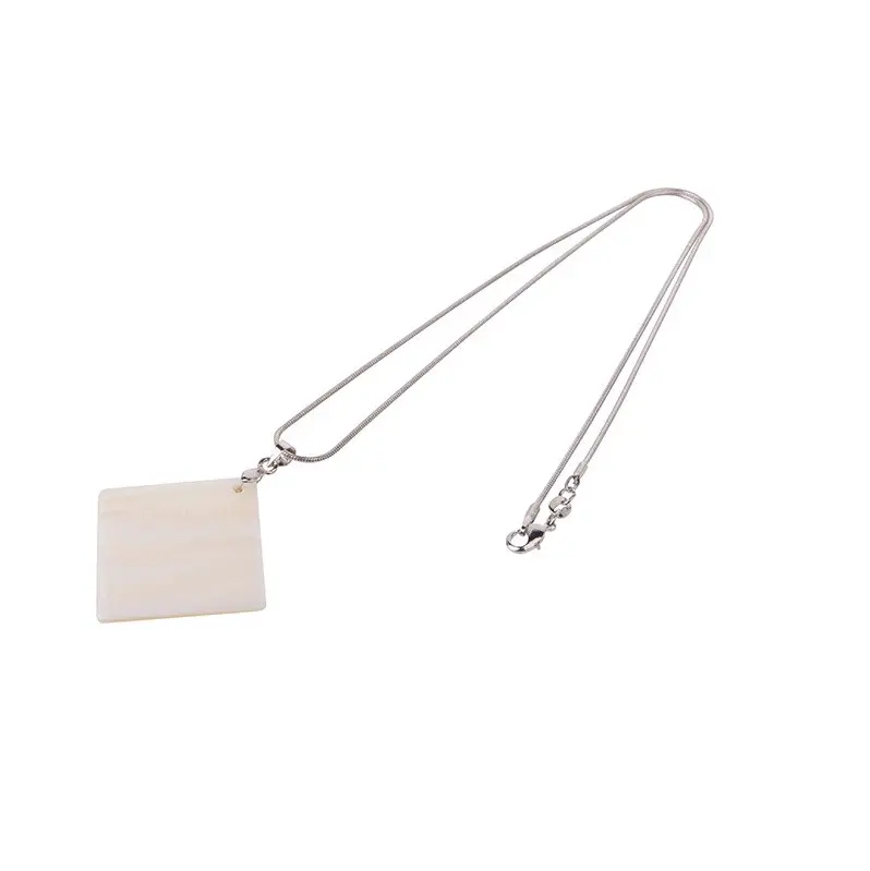 [PF-027637] Square Shaped Shell Necklace | Sublimation Blanks