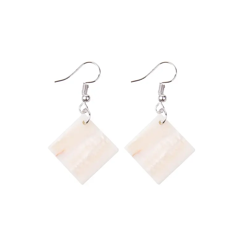 [PF-027638] Square Shell Earring | Sublimation Blanks