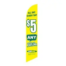 [PF-027750] Subway $5 Any Footlong Banner Flag Yellow