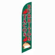 [PF-027773] Tacos Burritos Banner Flag