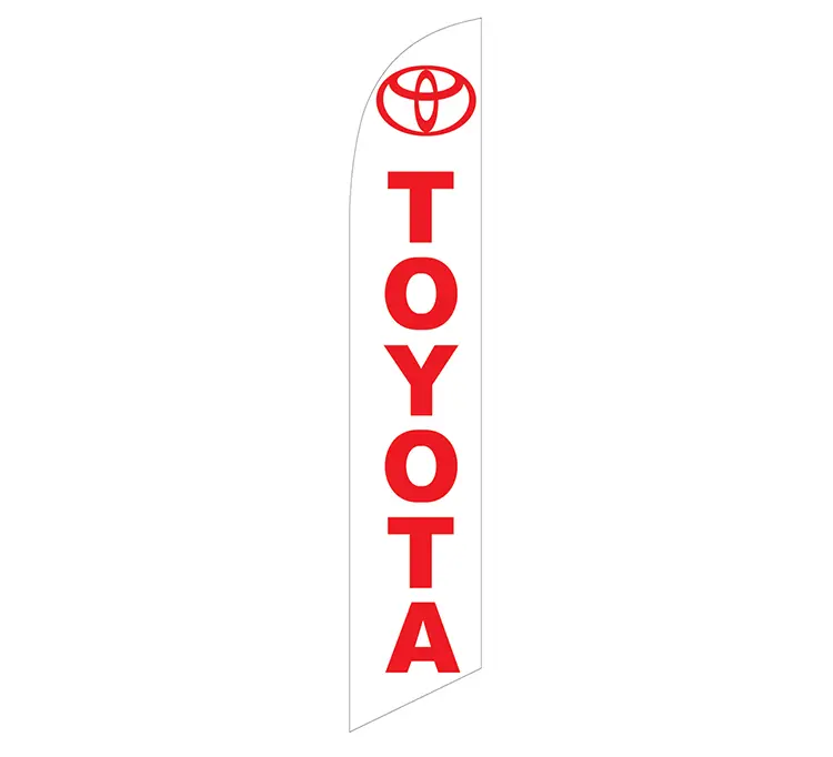Toyota White Banner Flag