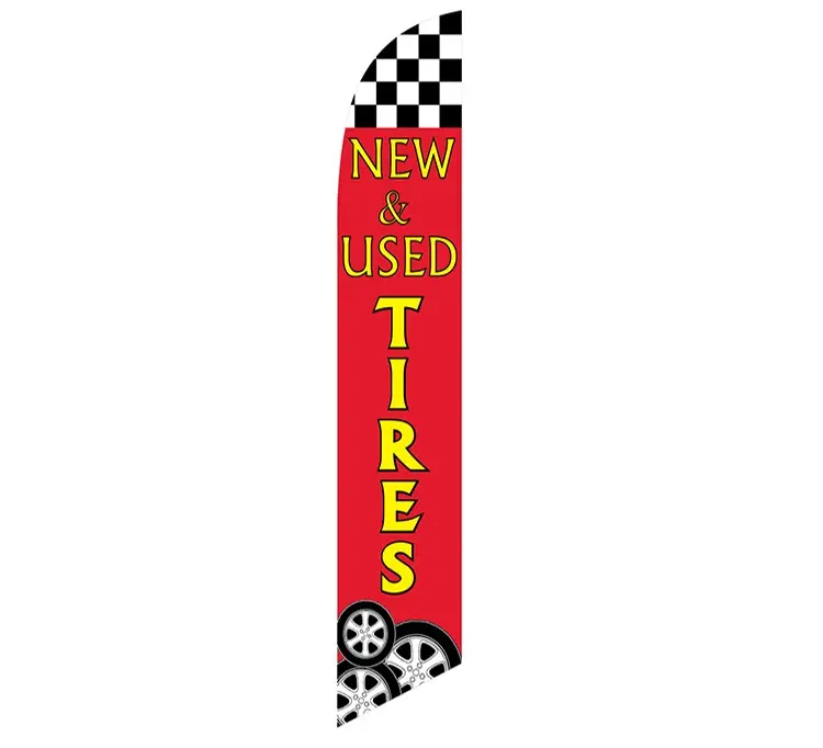 Used & New Tires Banner Flag