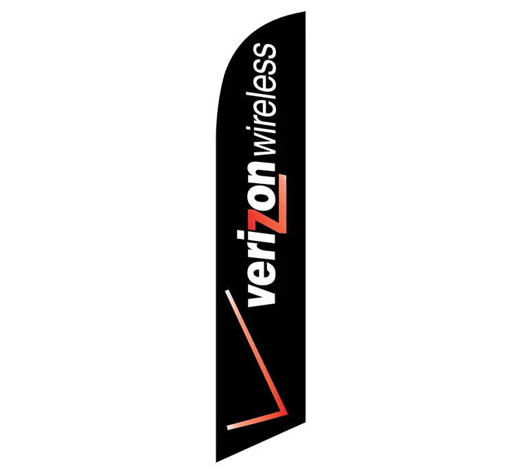 Verizon Wireless Black Banner Flag