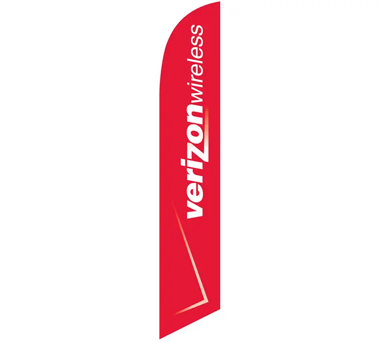 Verizon Wireless Red Banner Flag